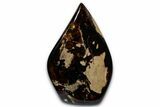 Polished Indonesian Blue Amber Flame #355811-1